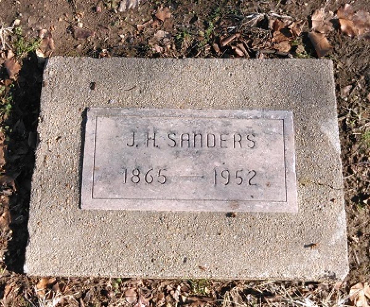 OK, Grove, Buzzard Cemetery, Sanders, J. H. headstone