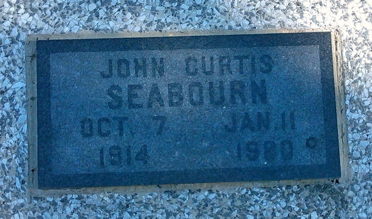 OK, Grove, Buzzard Cemetery, Seabourn, John Curtis Headstone