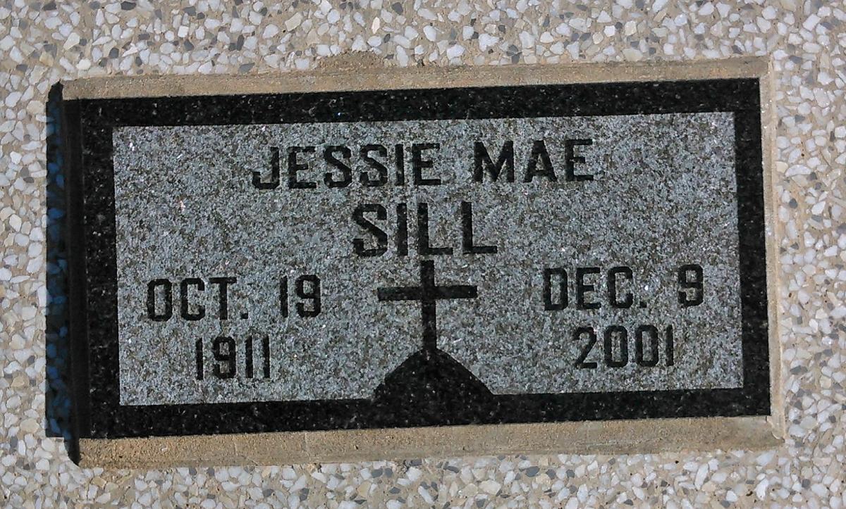 OK, Grove, Buzzard Cemetery, Sill, Jessie Mae Headstone