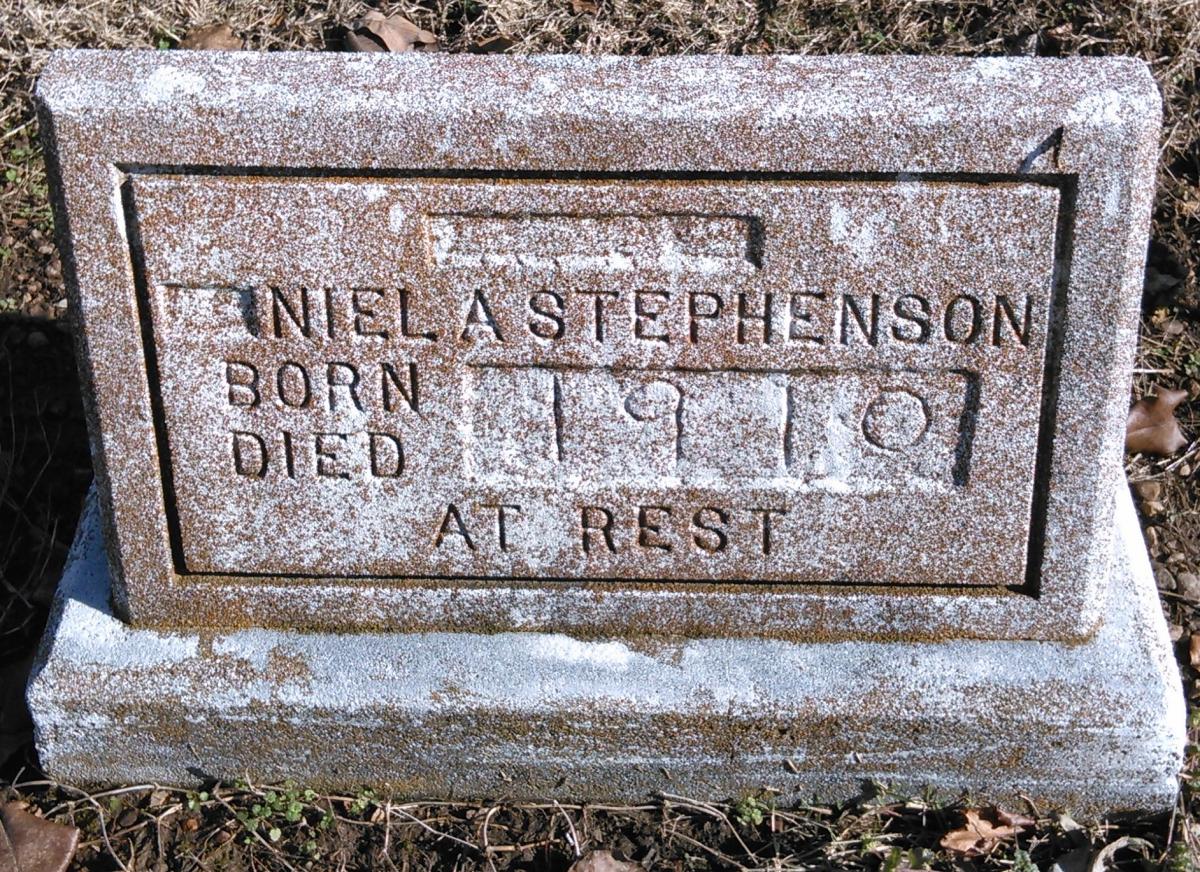 OK, Grove, Buzzard Cemetery, Stephenson, Daniel A. Headstone