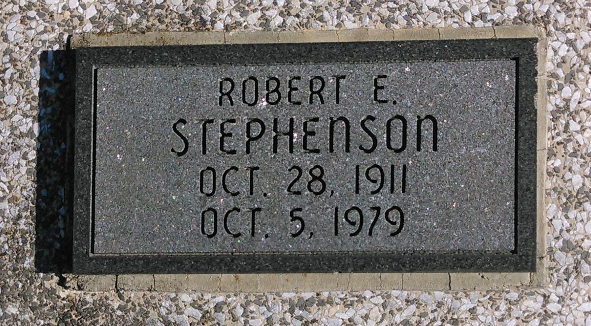 OK, Grove, Buzzard Cemetery, Stephenson, Robert E. Headstone