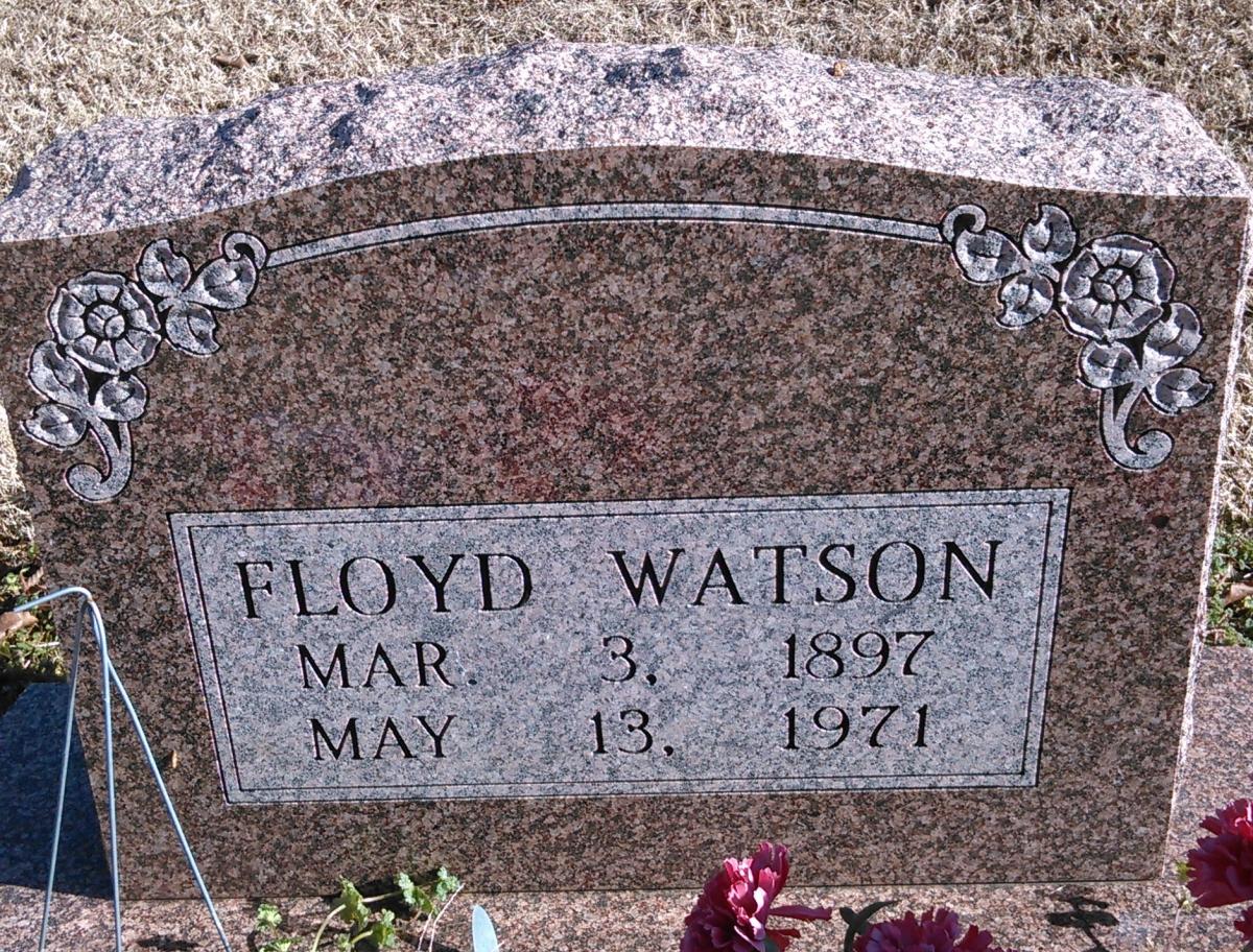 OK, Grove, Buzzard Cemetery, Watson, Floyd Headstone