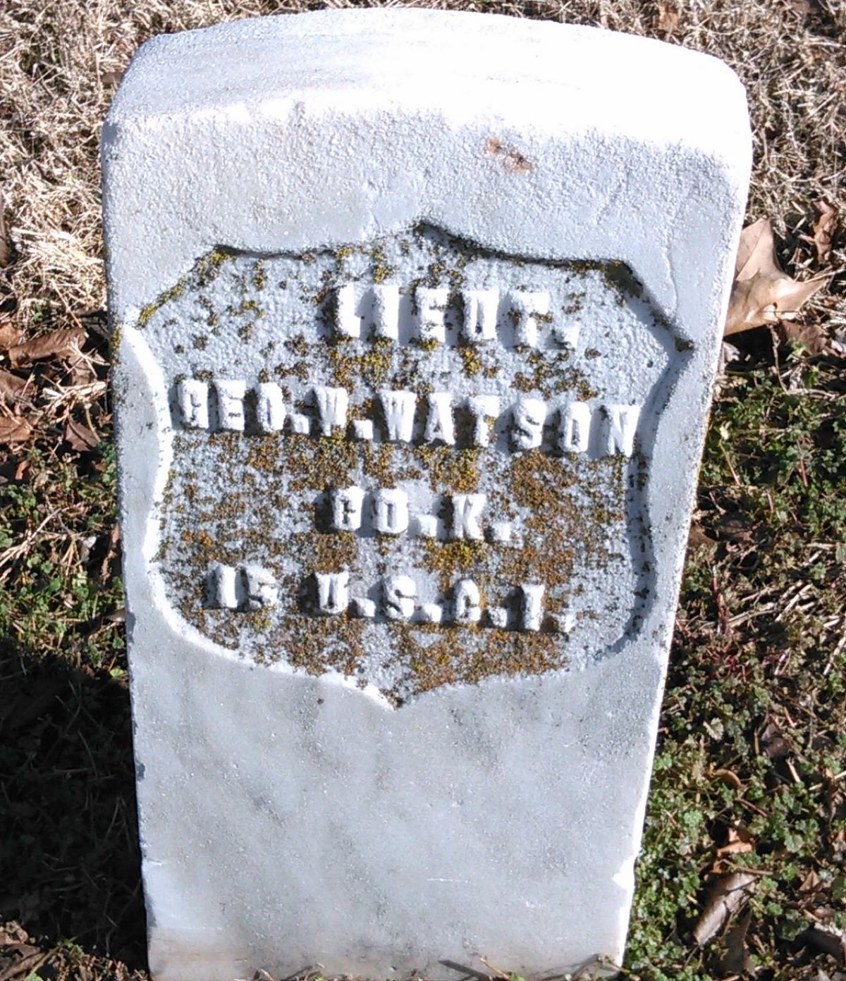 OK, Grove, Buzzard Cemetery, Watson, Geo W. Headstone
