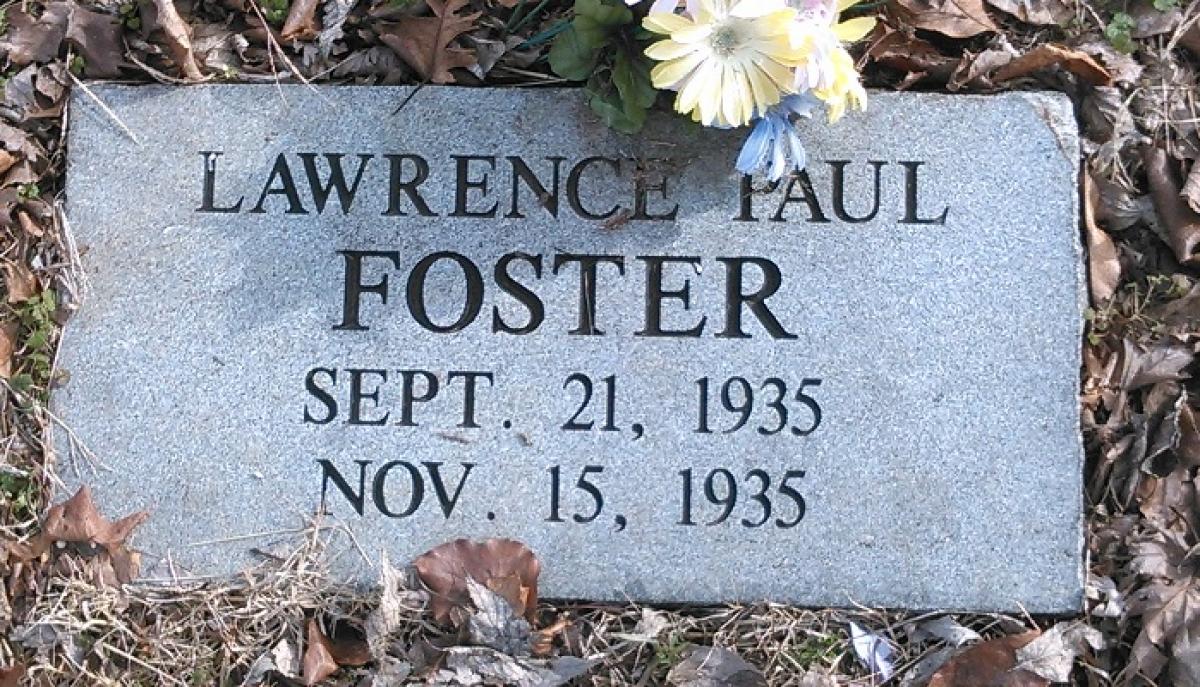 OK, Grove, Buzzard Cemetery, Foster, Lawrence Paul Headstone