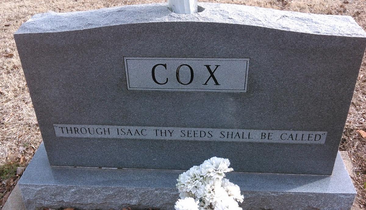 OK, Grove, Buzzard Cemetery, Cox Family Stone