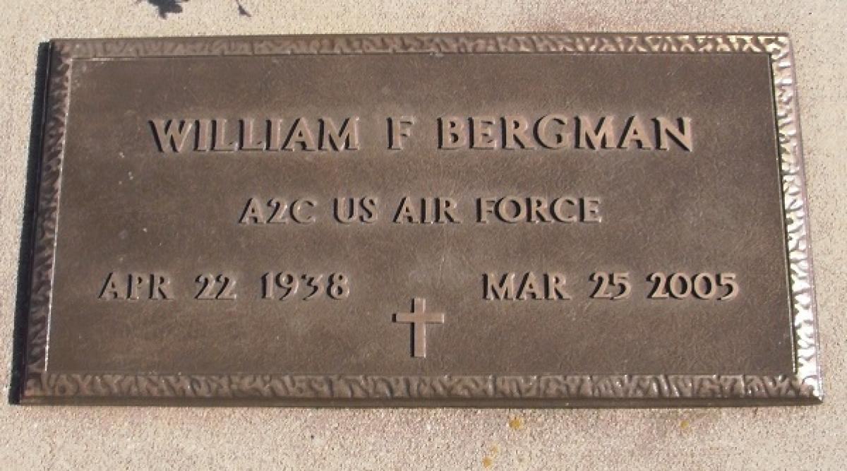 OK, Grove, Buzzard Cemetery, Bergman, William F. Military Headstone