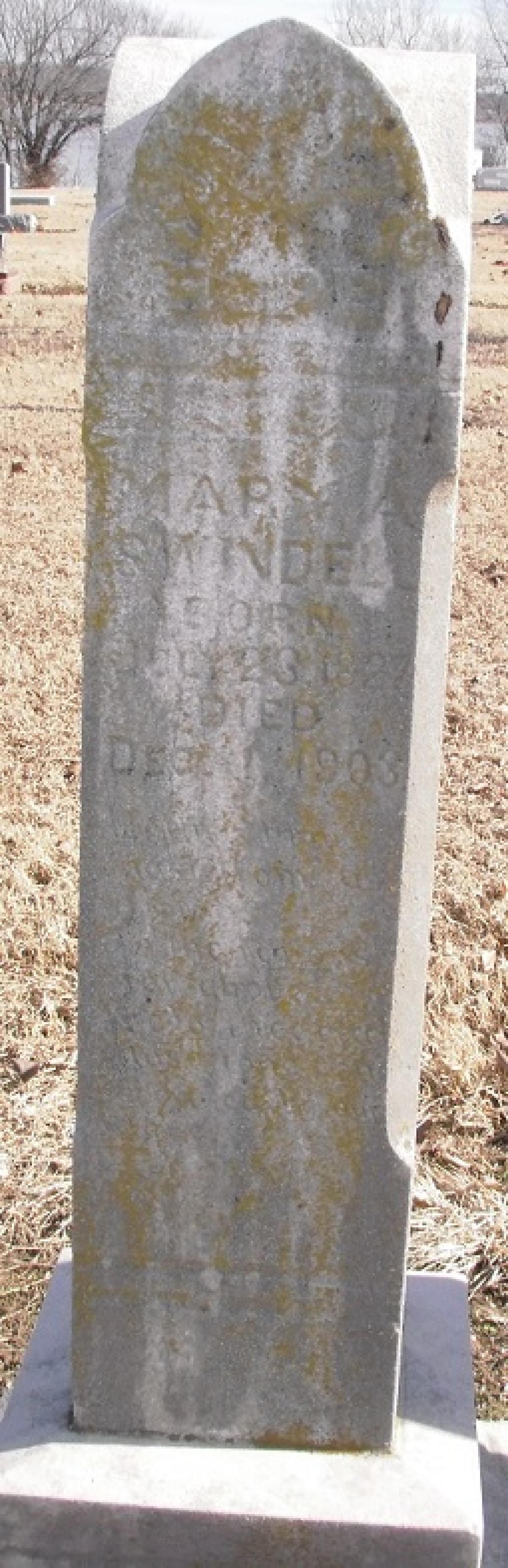 OK, Grove, Buzzard Cemetery, Swindell, Mary A. Headstone