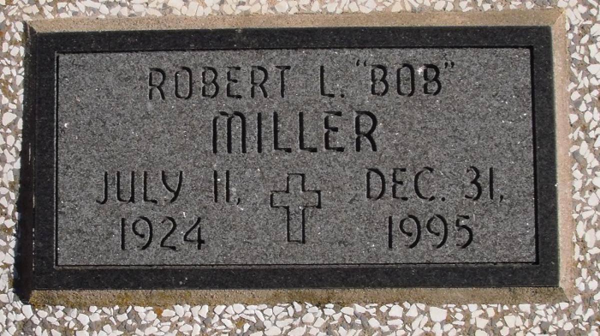 OK, Grove, Buzzard Cemetery, Miller, Robert L. Headstone