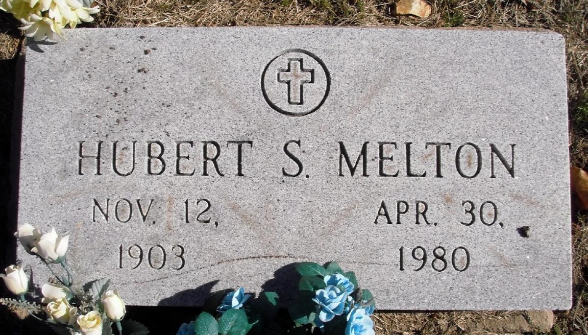 OK, Grove, Buzzard Cemetery, Melton, Hubert S. Headstone