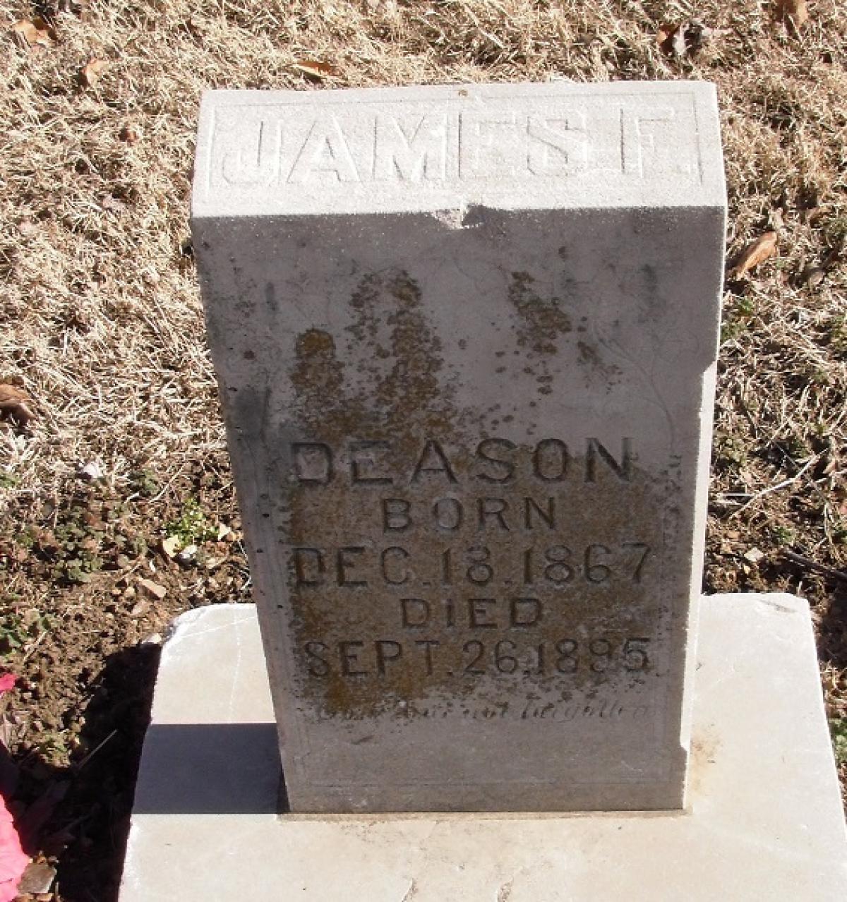 OK, Grove, Buzzard Cemetery, Deason, James F. Headstone