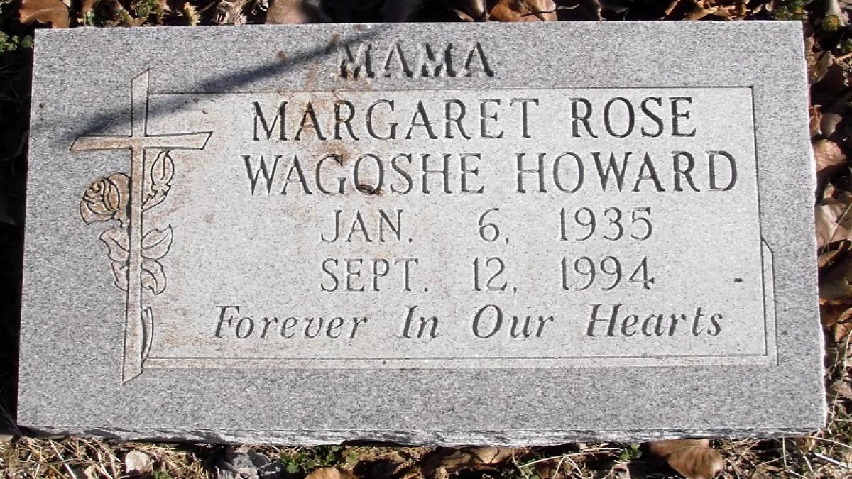 OK, Grove, Buzzard Cemetery, Howard, Margaret Rose Wagoshe Headstone