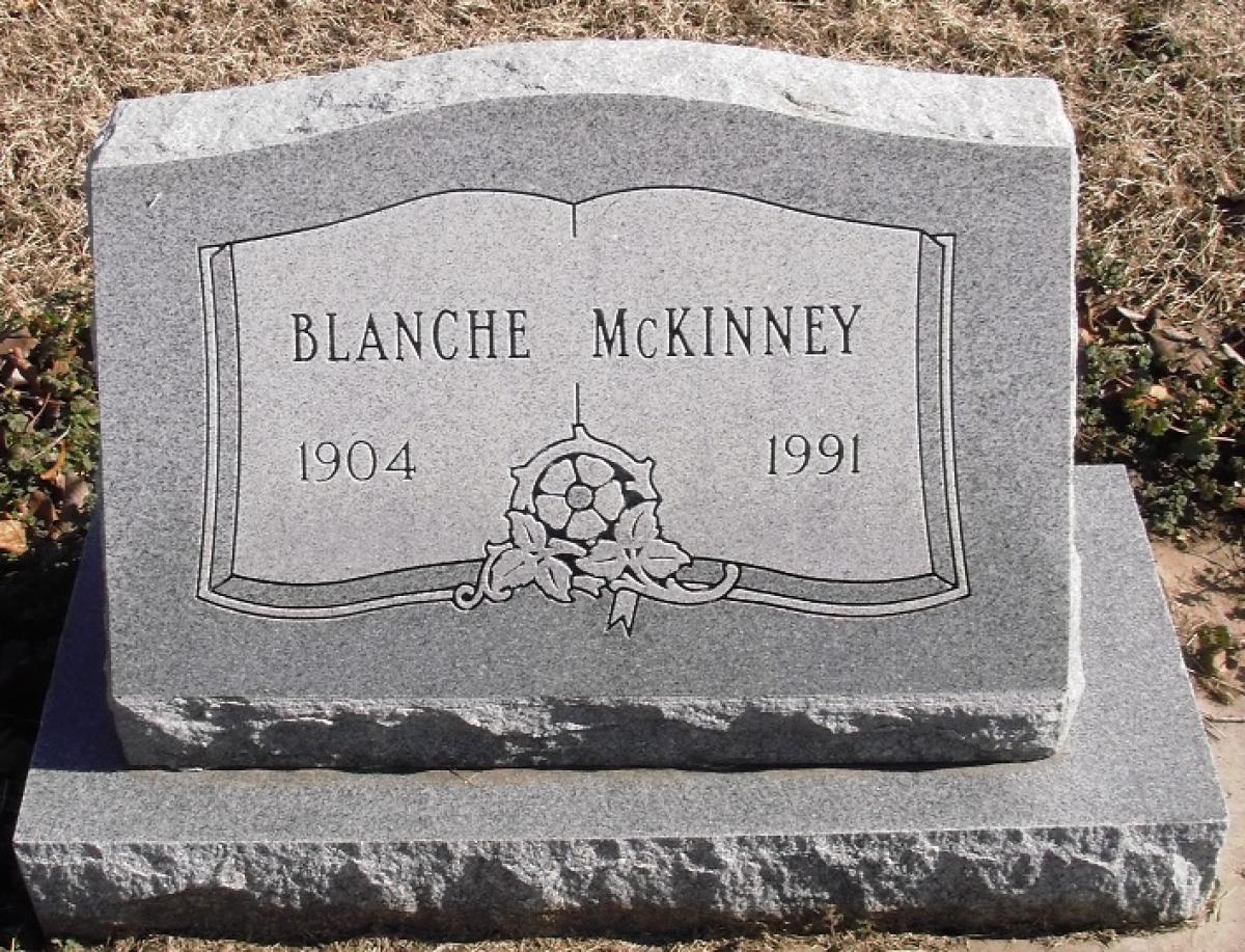 OK, Grove, Buzzard Cemetery, McKinney, Blanche Headstone