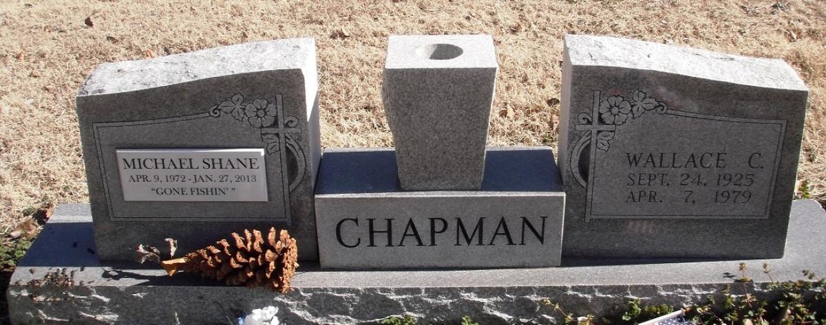 OK, Grove, Buzzard Cemetery, Chapman, Wallace C. & Michael Shane Headstone