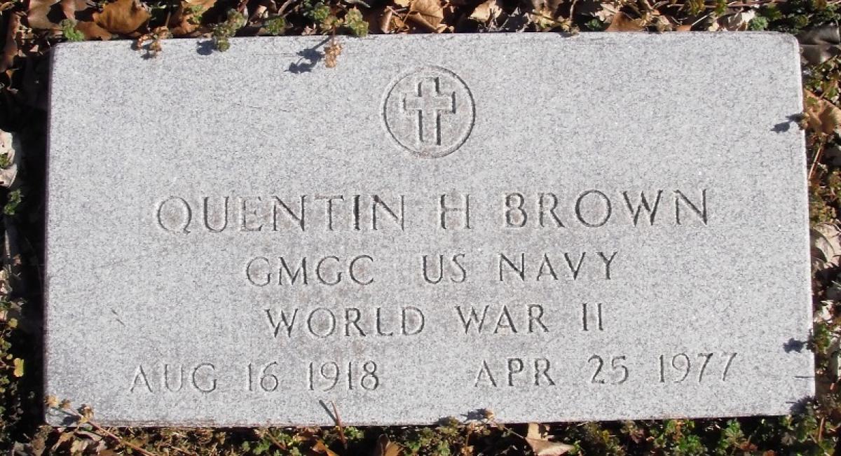 OK, Grove, Buzzard Cemetery, Brown, Quentin H. Military Headstone