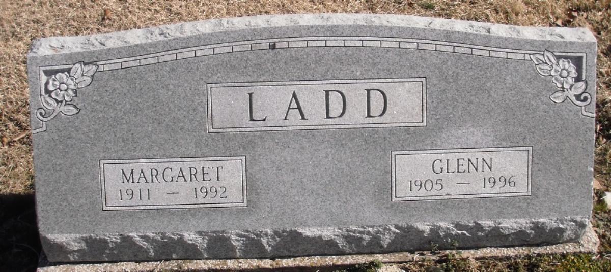 OK, Grove, Buzzard Cemetery, Ladd, Glenn & Margaret Headstone