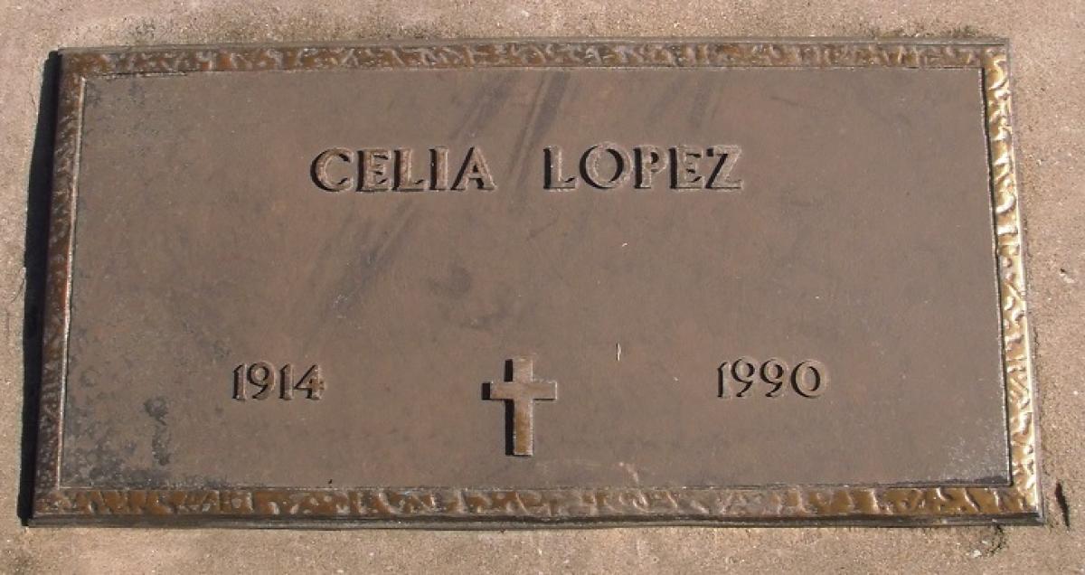 OK, Grove, Buzzard Cemetery, Lopez, Celia Headstone