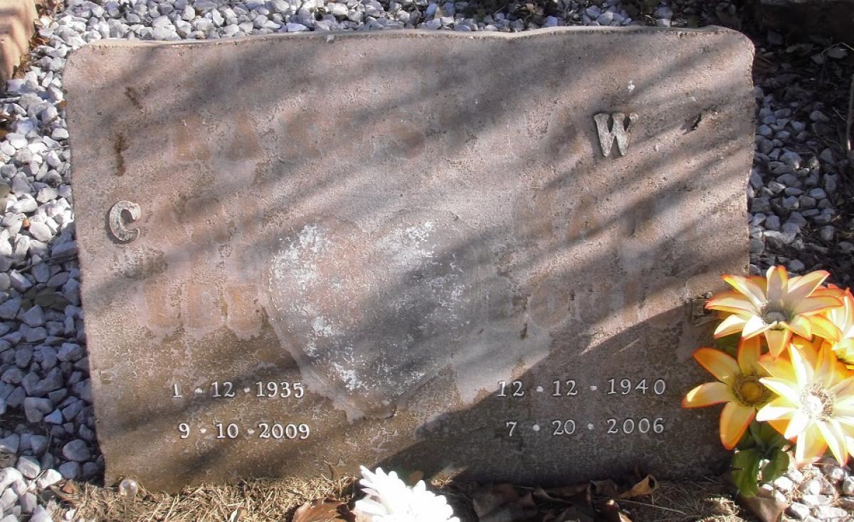 OK, Grove, Buzzard Cemetery, Rakestraw, Carl & Louise Headstone