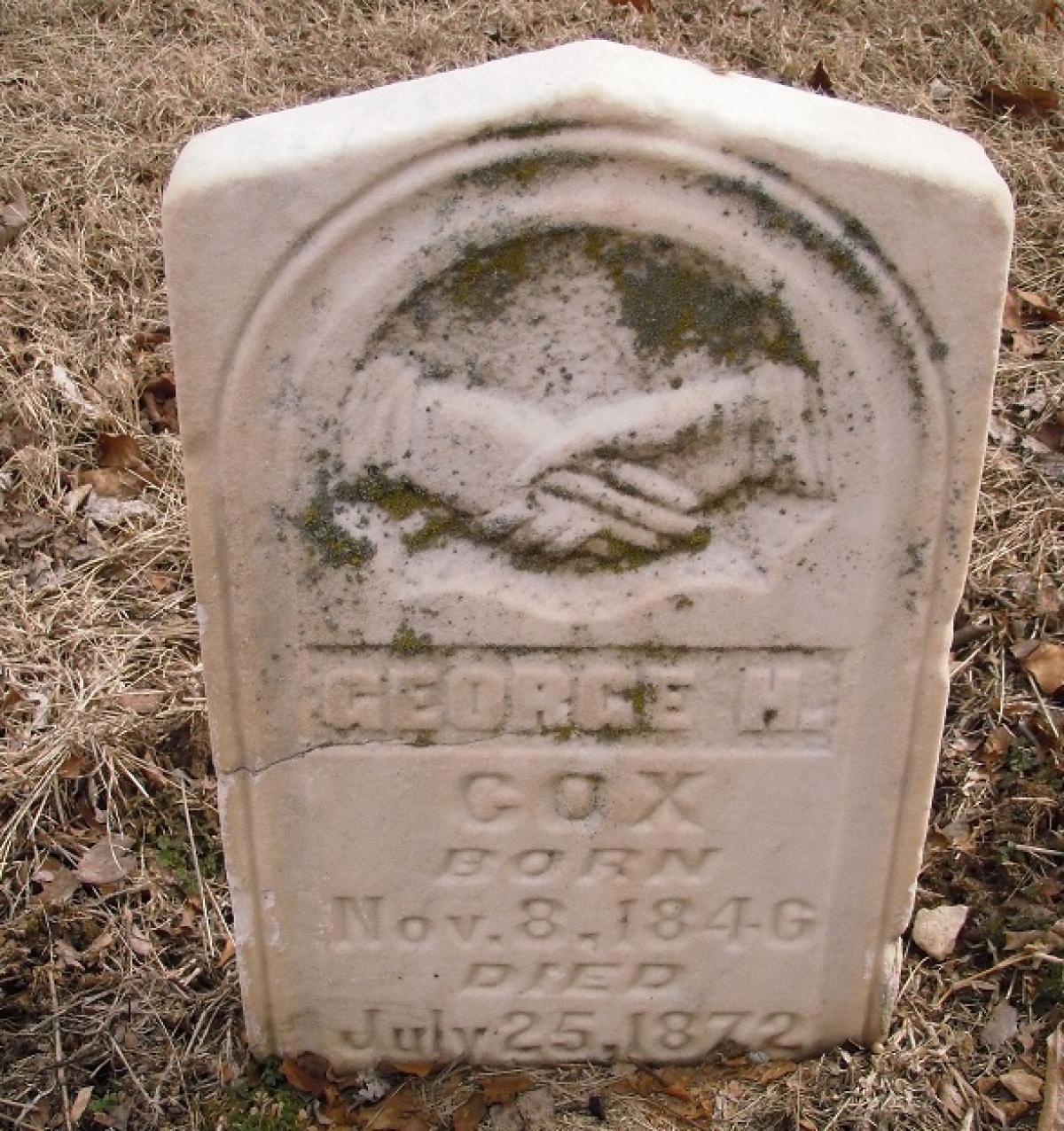 OK, Grove, Buzzard Cemetery, Cox, George H. Headstone