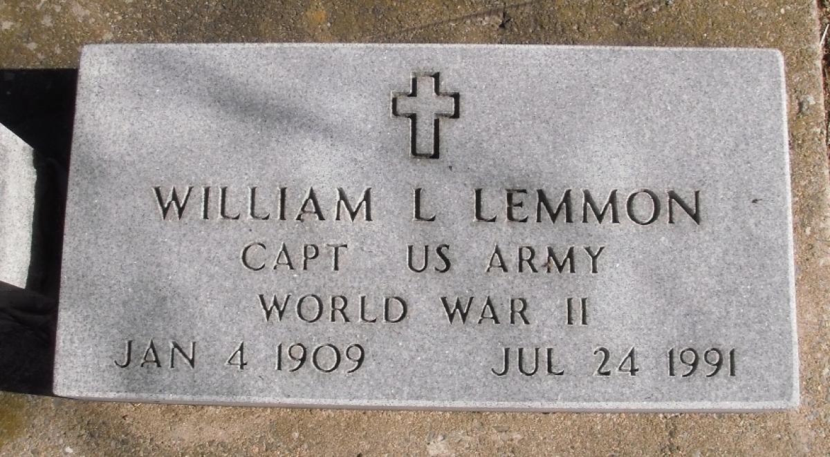 OK, Grove, Buzzard Cemetery, Lemmon, William L. Military Headstone