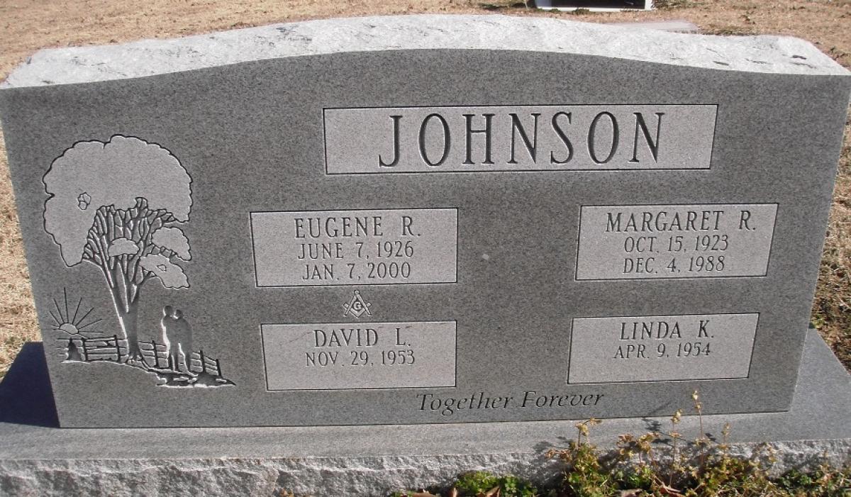 OK, Grove, Buzzard Cemetery, Johnson, Eugene R. & Margaret R. & David L. & Linda K. & Charlotte & Maxine M. O'Brien Headstone