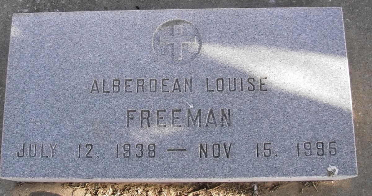 OK, Grove, Buzzard Cemetery, Freeman, Alberdean Louise Headstone