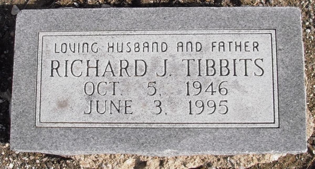 OK, Grove, Buzzard Cemetery, Tibbits, Richard J. Headstone