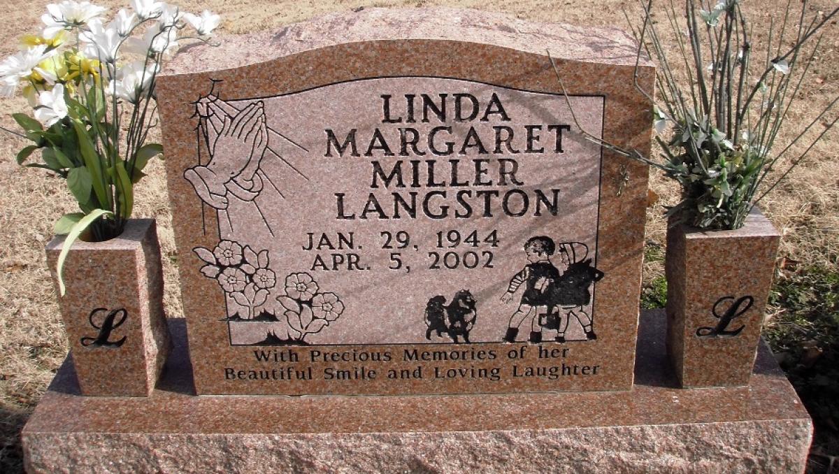 OK, Grove, Buzzard Cemetery, Langston, Linda Margaret Miller Headstone