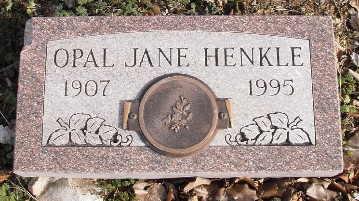 OK, Grove, Buzzard Cemetery, Henkle, Opal Jane Headstone
