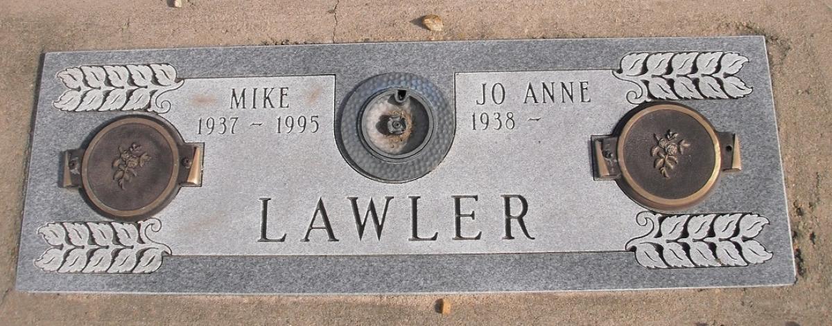 OK, Grove, Buzzard Cemetery, Lawler, Mike & Jo Anne Headstone