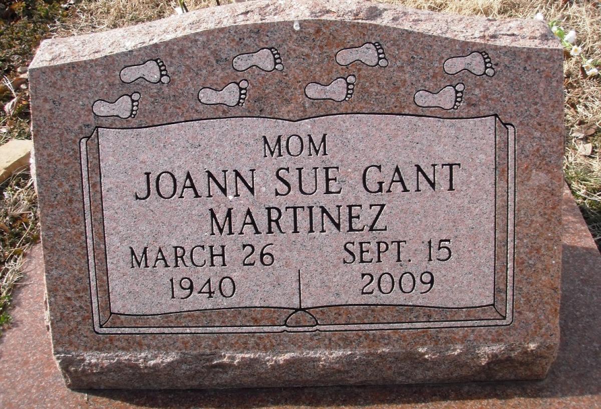 OK, Grove, Buzzard Cemetery, Martinez, Joann Sue Gant Headstone