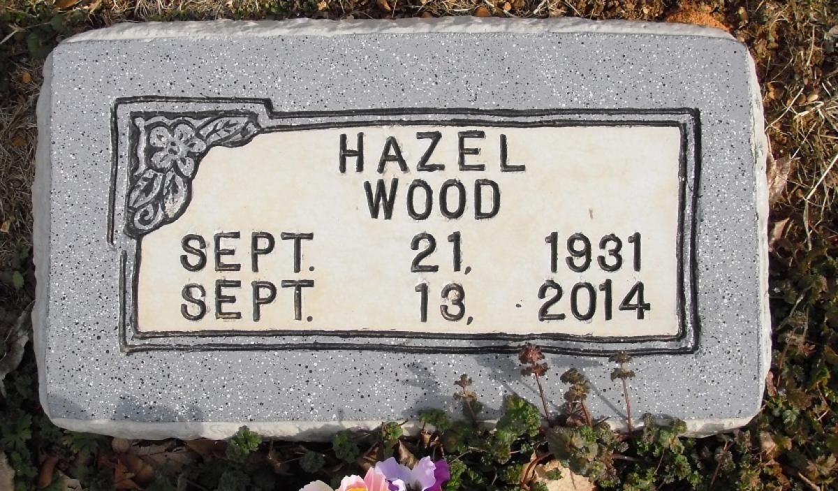 OK, Grove, Buzzard Cemetery, Wood, Hazel Headstone