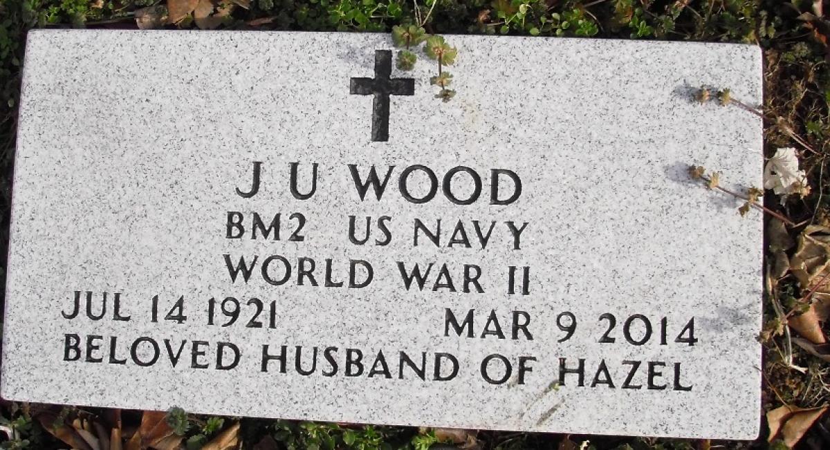 OK, Grove, Buzzard Cemetery, Wood, J. U. Military Headstone