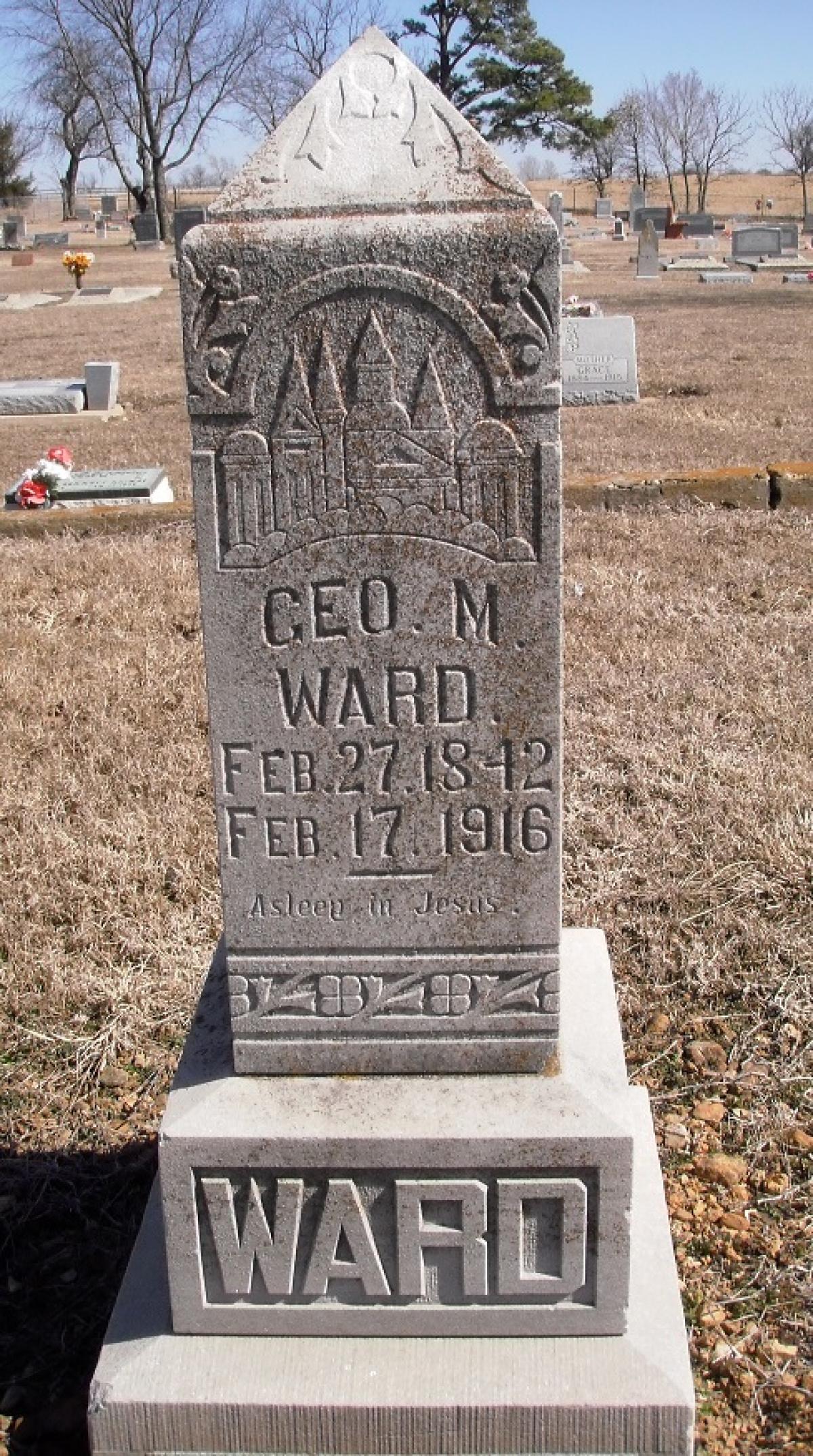 OK, Grove, Olympus Cemetery, Ward, Geo. M. Headstone