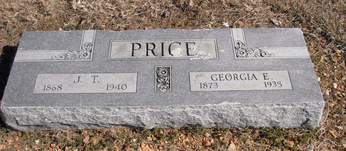 OK, Grove, Olympus Cemetery, Price, J. T. & Georgia E. Headstone