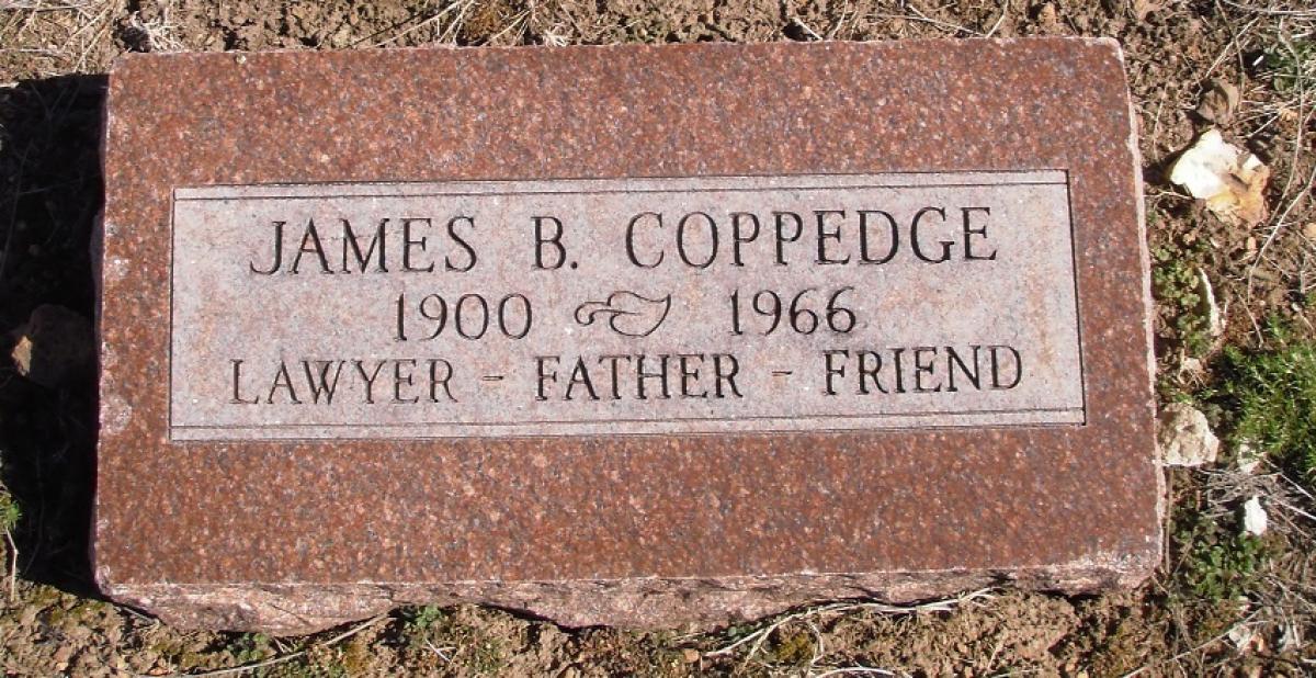 OK, Grove, Olympus Cemetery, Headstone, Coppedge, James B.