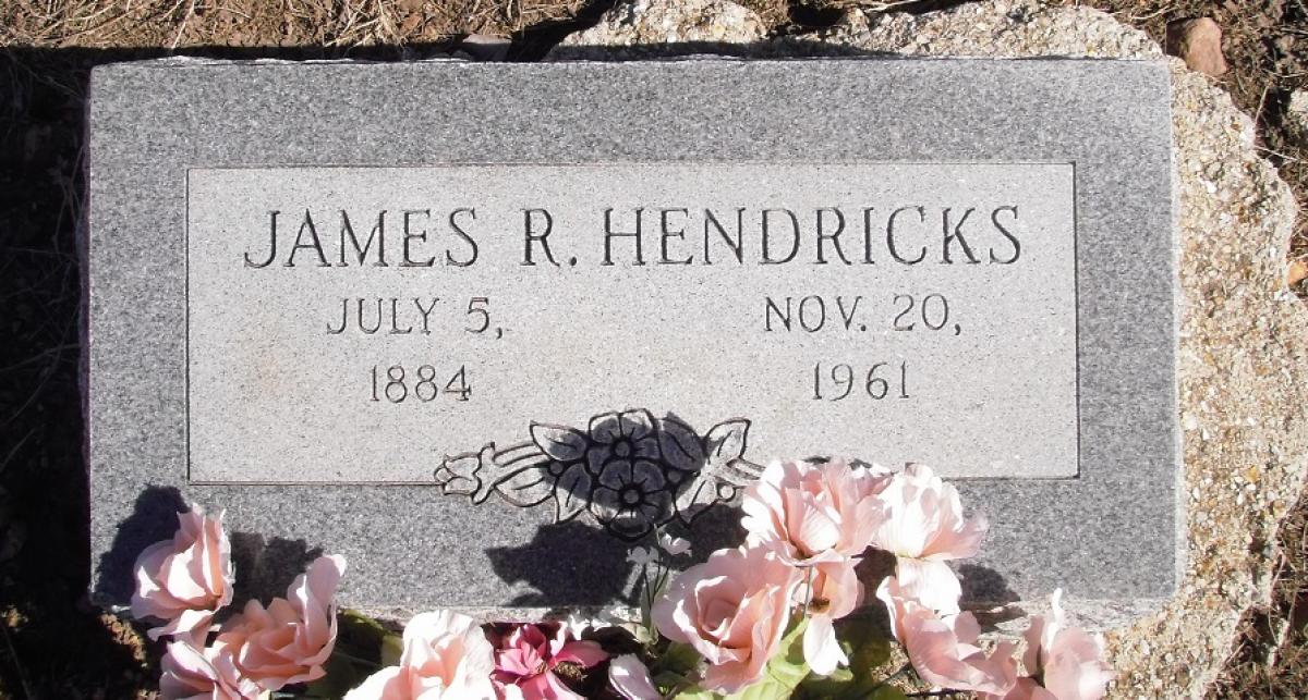 OK, Grove, Olympus Cemetery, Headstone, Hendricks, James R. 