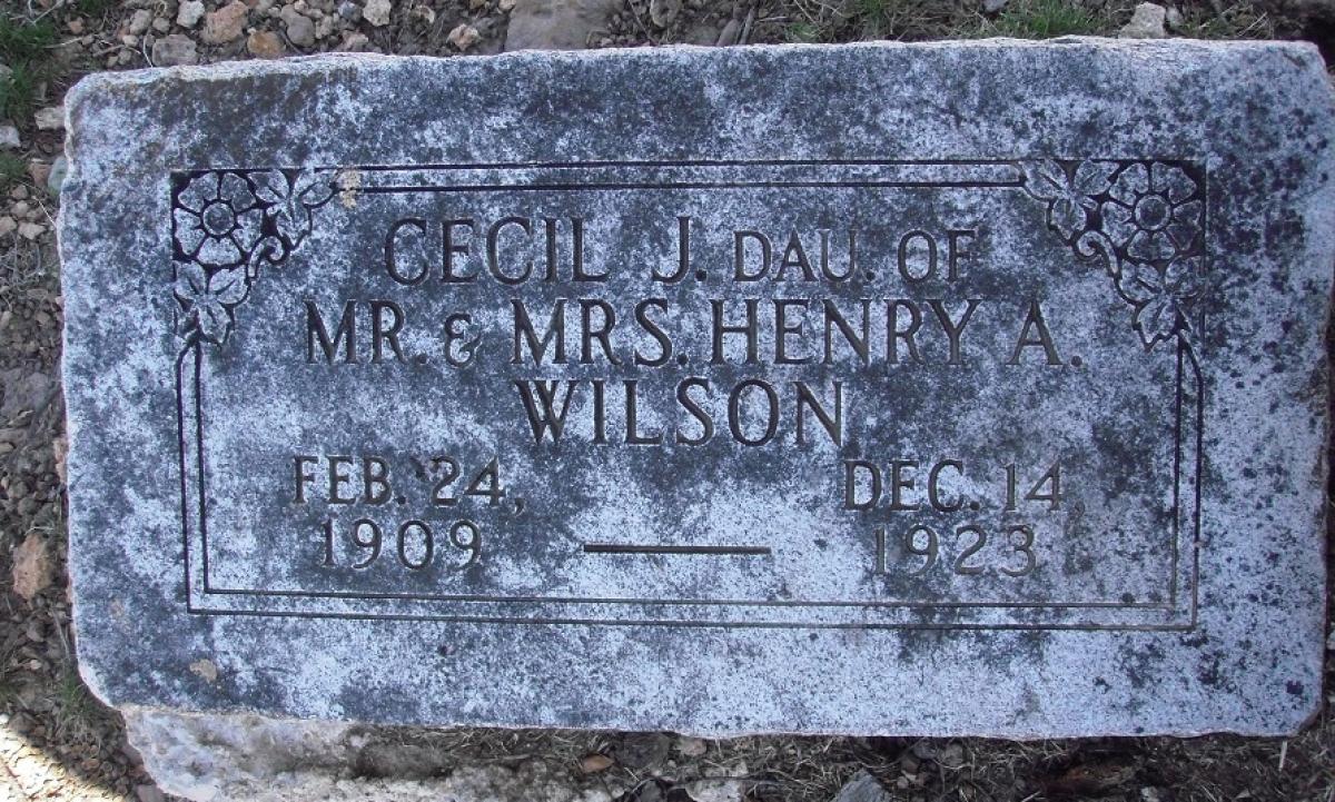 OK, Grove, Olympus Cemetery, Wilson, Cecil J. Headstone