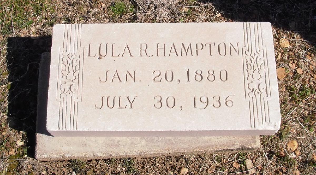 OK, Grove, Olympus Cemetery, Headstone, Hampton, Lula R.
