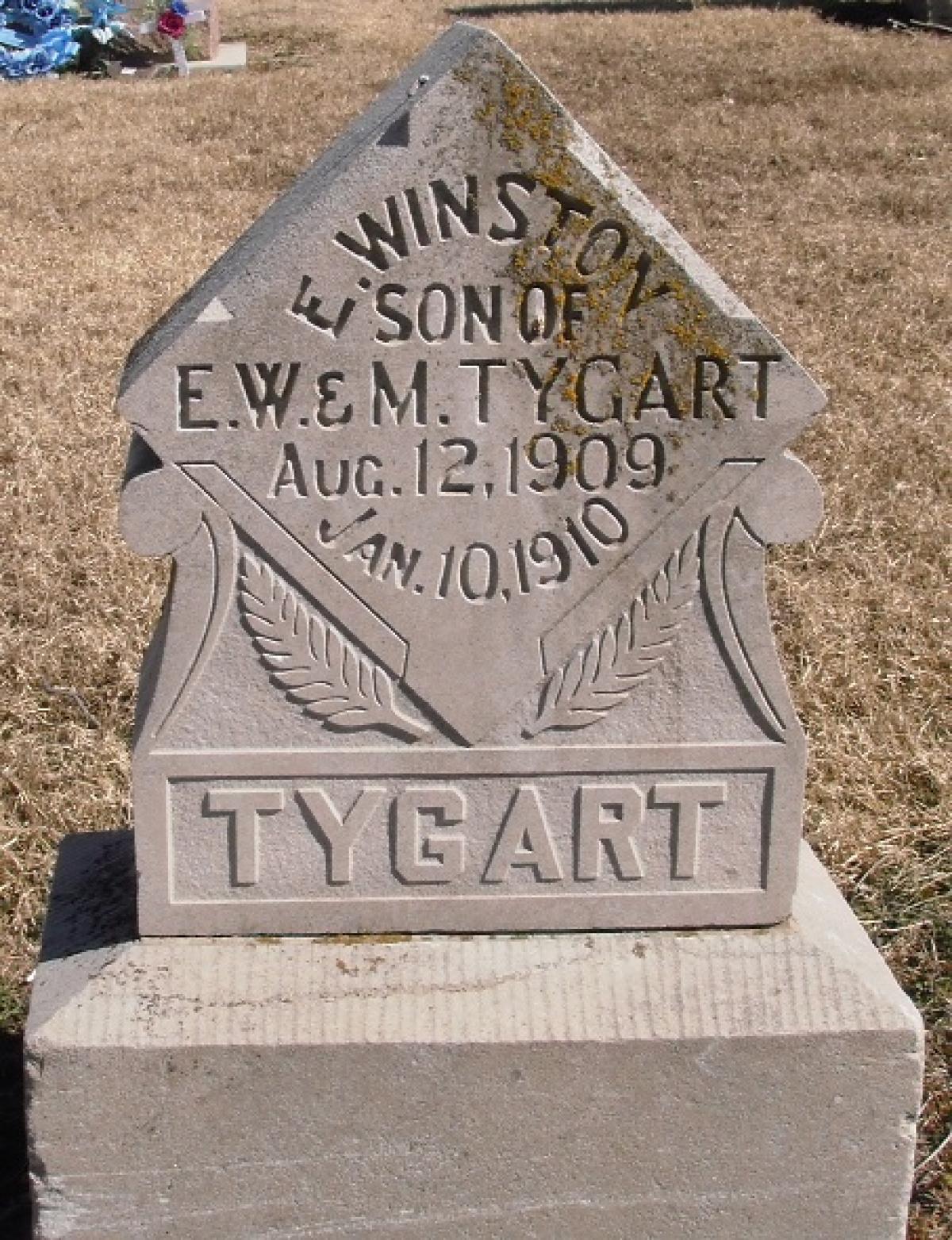 OK, Grove, Olympus Cemetery, Tygart, E. Winston Headstone