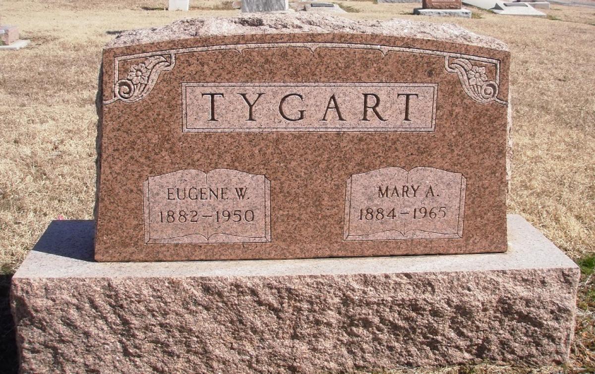 OK, Grove, Olympus Cemetery, Tygart, Eugene W. & Mary A. Headstone