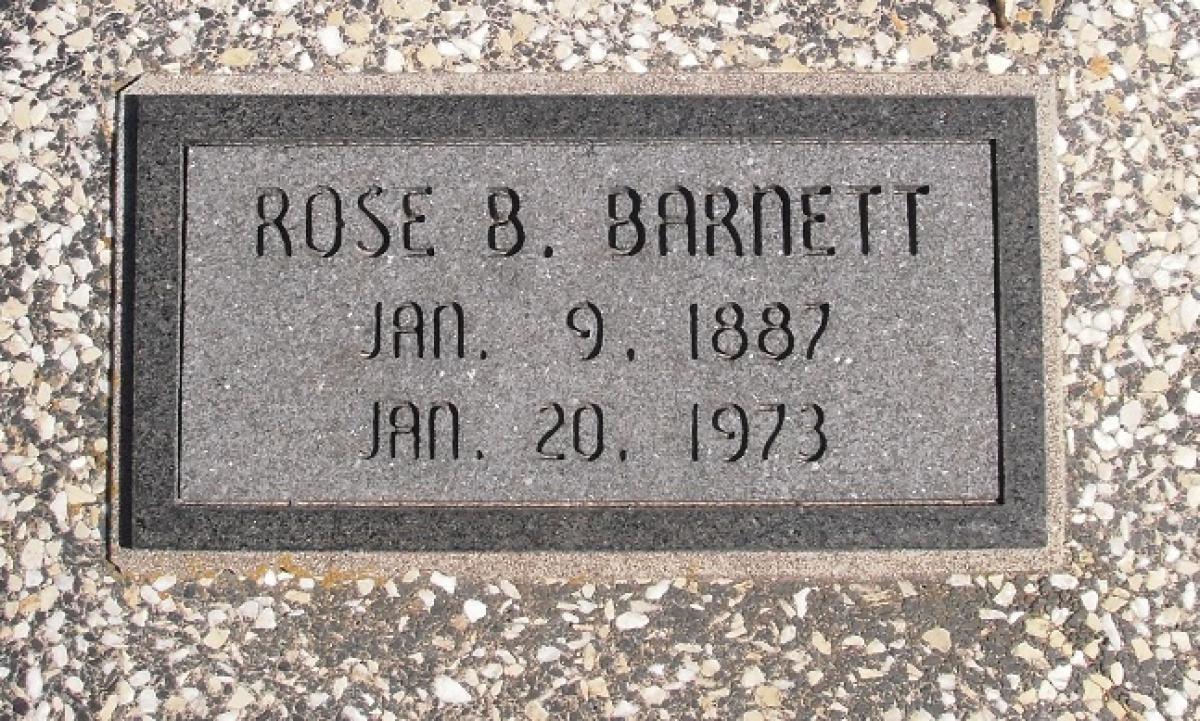 OK, Grove, Olympus Cemetery, Headstone, Barnett, Rose B. 