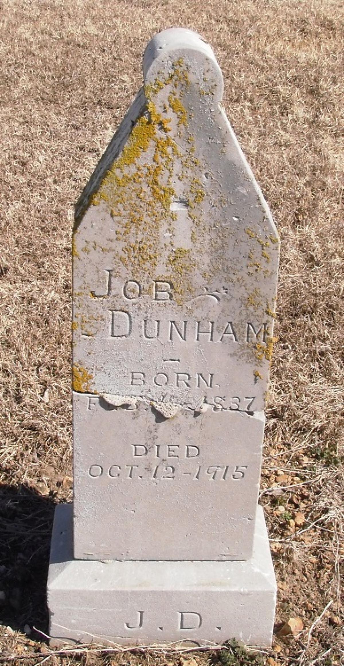 OK, Grove, Olympus Cemetery, Headstone, Dunham, Job 