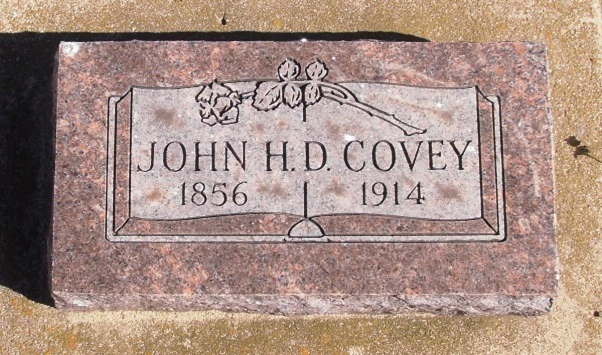 OK, Grove, Olympus Cemetery, Headstone, Covey, John H. D.