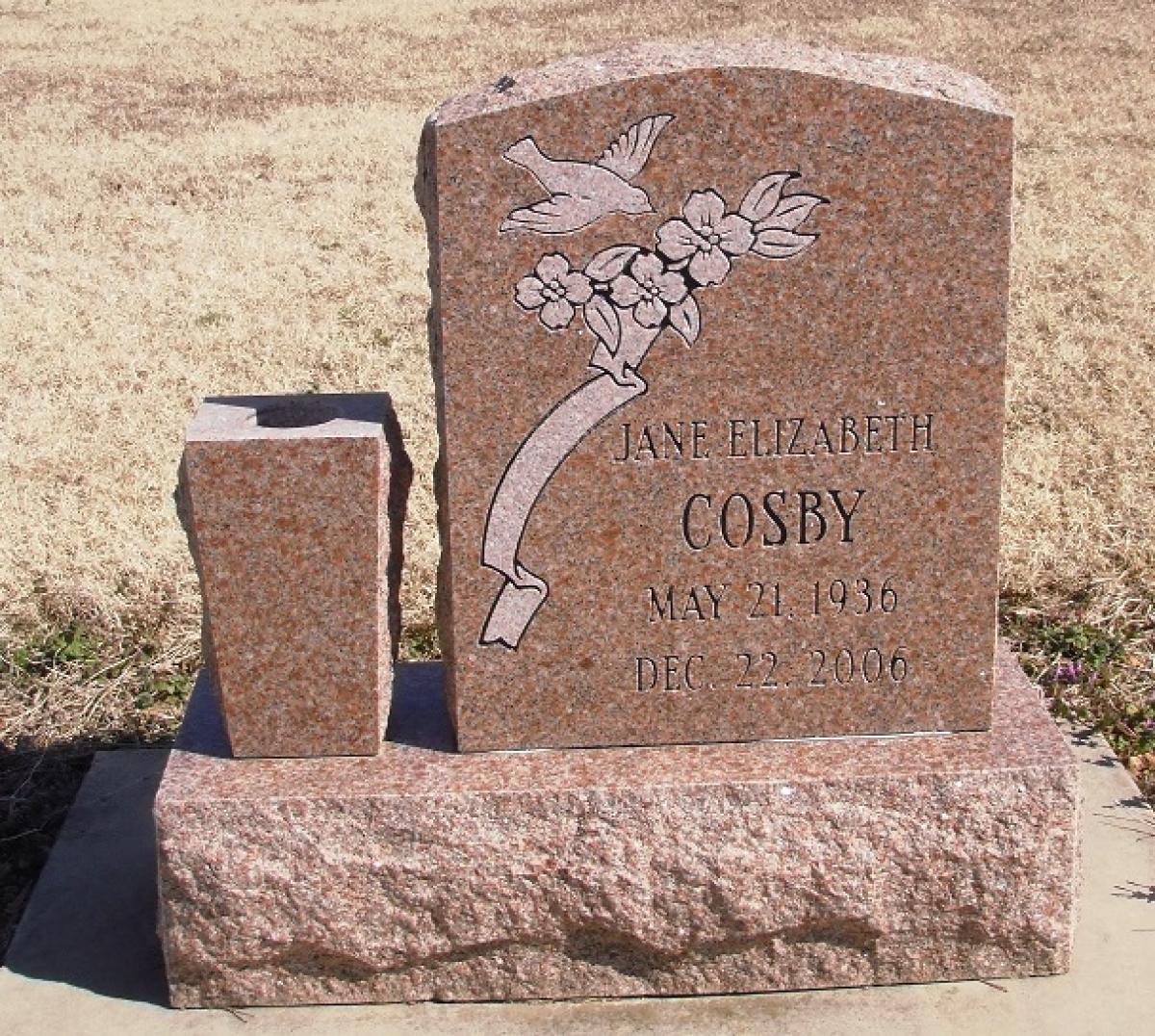 OK, Grove, Olympus Cemetery, Headstone, Cosby, Jane Elizabeth 