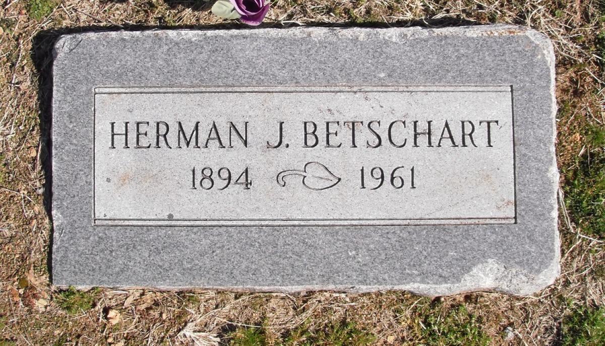 OK, Grove, Olympus Cemetery, Headstone, Betschart, Herman J. 