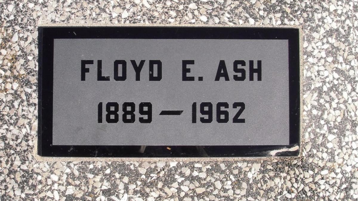 OK, Grove, Olympus Cemetery, Headstone, Ash, Floyd E. 