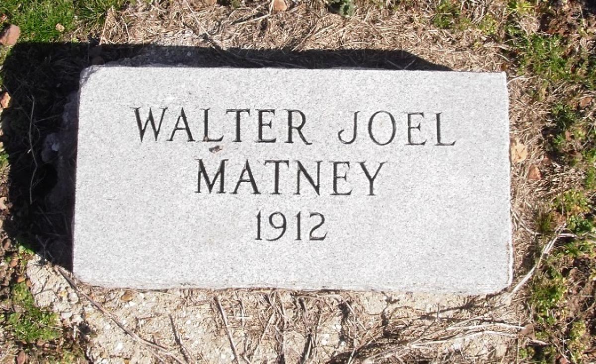 OK, Grove, Olympus Cemetery, Headstone, Matney, Walter Joel
