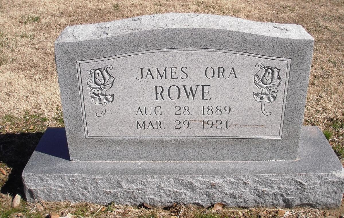 OK, Grove, Olympus Cemetery, Rowe, James Ora Headstone