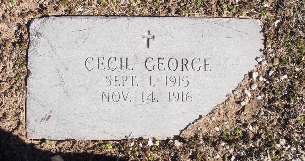 OK, Grove, Olympus Cemetery, Headstone, George, Cecil 