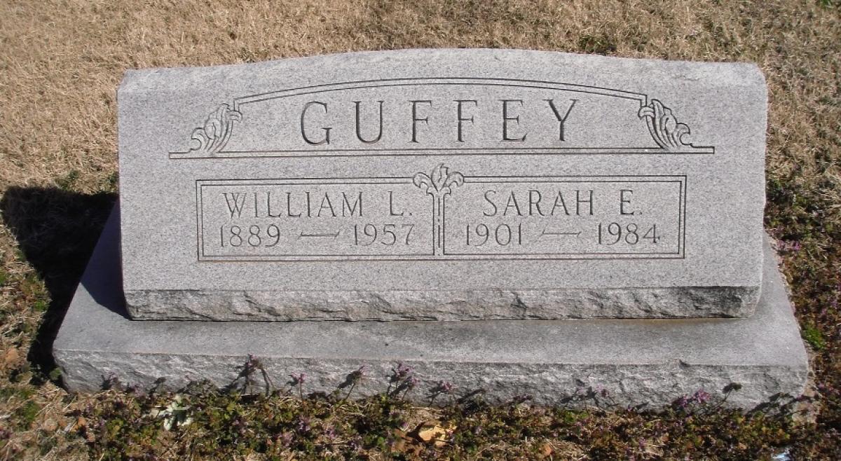 OK, Grove, Olympus Cemetery, Headstone, Guffey, William L. & Sarah E. 